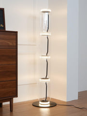 Bamboo Glass Floor Lamp-DWHOME