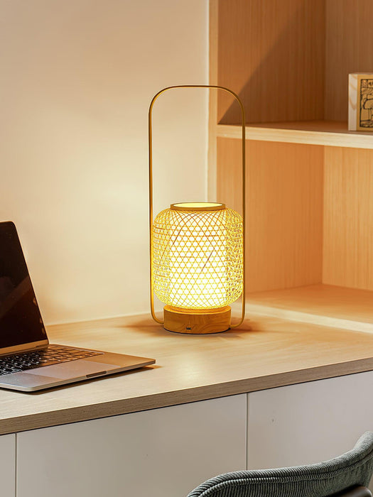 Bamboo Lantern Table Lamp-DWHOME