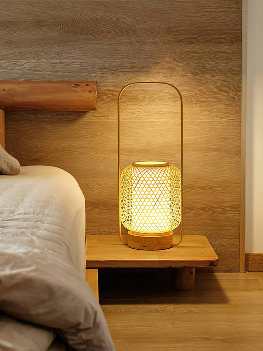 Bamboo Lantern Table Lamp-DWHOME