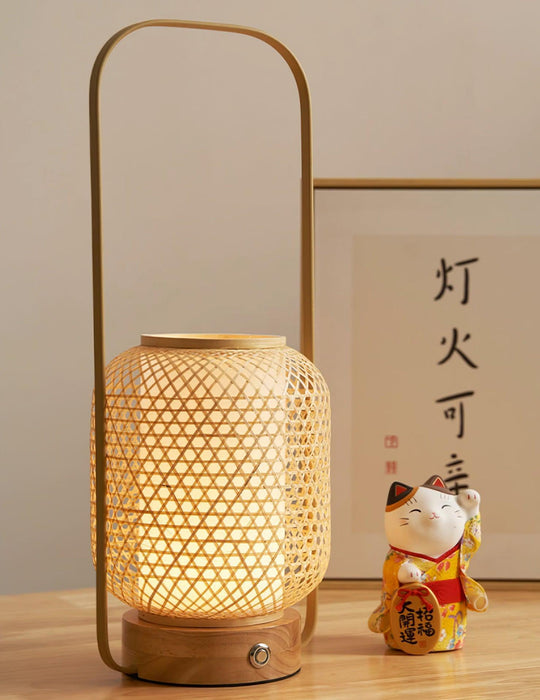 Bamboo Lantern Table Lamp-DWHOME