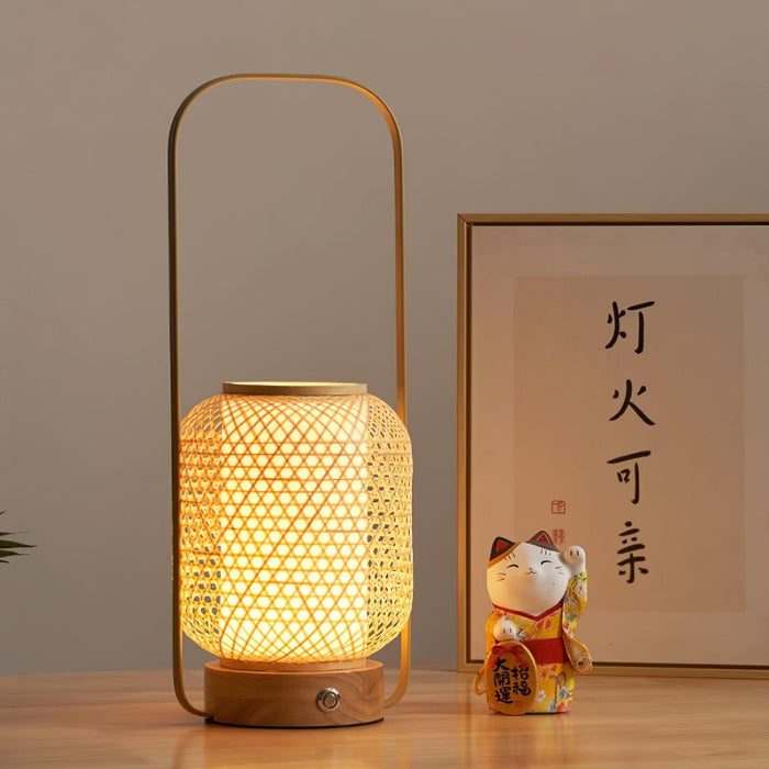 Bamboo Lantern Table Lamp-DWHOME