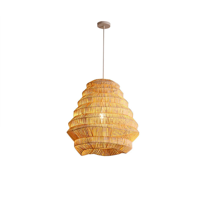 Bamboo Spiral Pendant Lamp-DWHOME