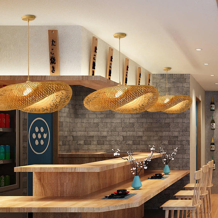 Bamboo Weaving Pendant Lamp-DWHOME