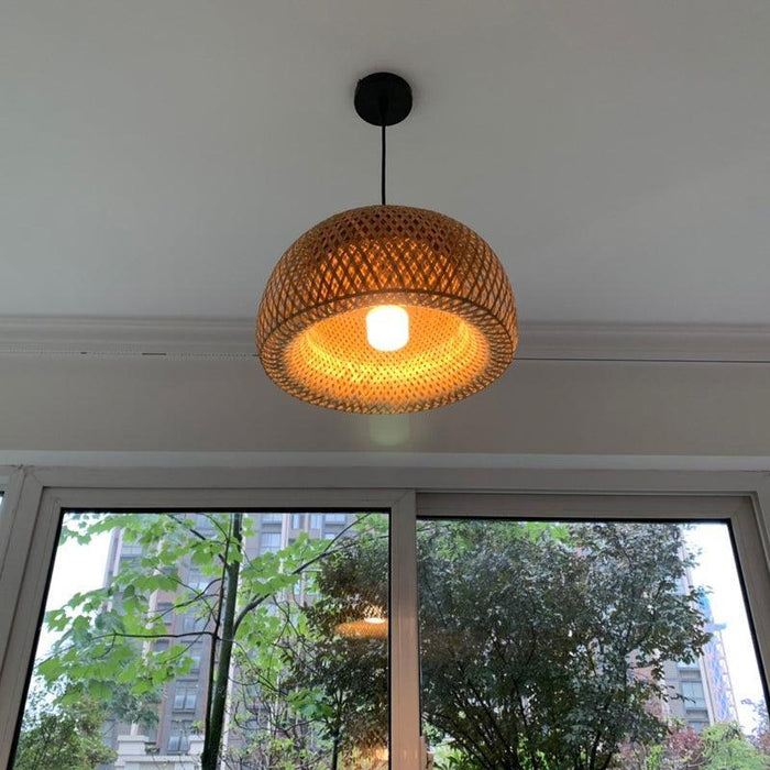 Bamboo Braided Pendant Lamp.