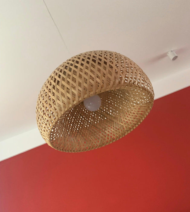 "Lampe suspendue tressée en bambou-DWHOME"