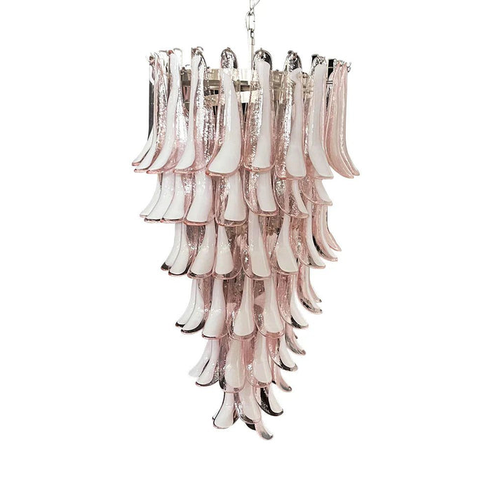Petals Spiral Murano Pink Chandelier-DWHOME