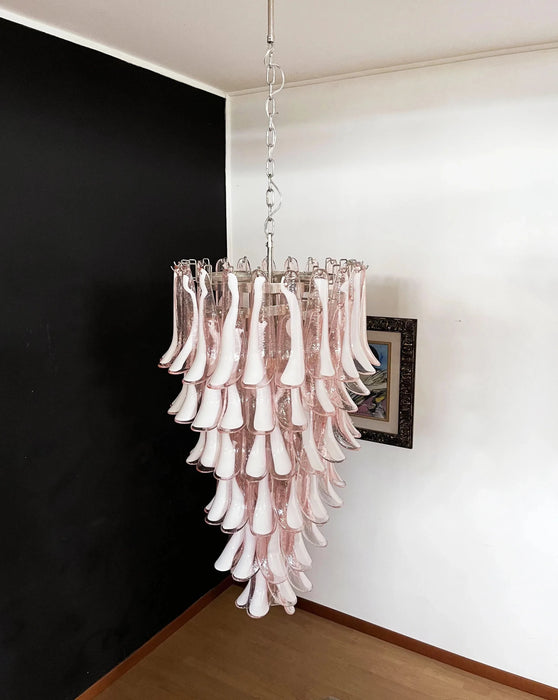 Petals Spiral Murano Pink Chandelier-DWHOME