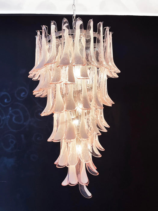Petals Spiral Murano Pink Chandelier-DWHOME