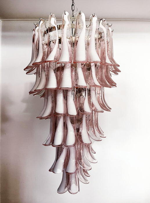 Petals Spiral Murano Pink Chandelier-DWHOME