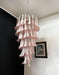 Petals Spiral Murano Pink Chandelier-DWHOME