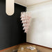 Petals Spiral Murano Pink Chandelier-DWHOME