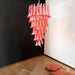 Petals Spiral Murano Red Chandelier-DWHOME