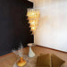 Petals Spiral Murano Transparent Chandelier-DWHOME