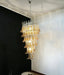 Petals Spiral Murano Transparent Chandelier-DWHOME