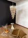 Petals Spiral Murano Transparent Chandelier-DWHOME