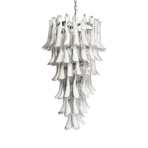 Petals Spiral Murano Transparent Chandelier-DWHOME