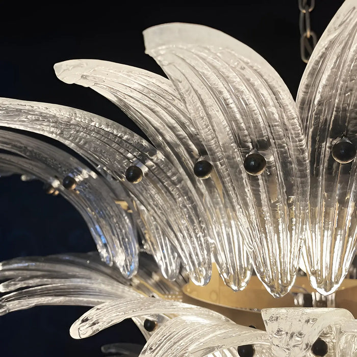 Beautifully Murano Palmette Transparent Chandelier-DWHOME