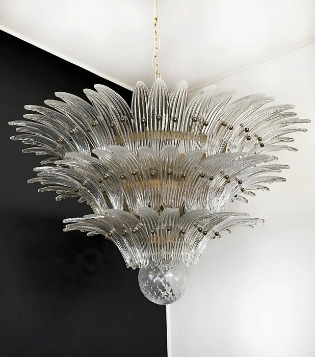 Beautifully Murano Palmette Transparent Chandelier-DWHOME
