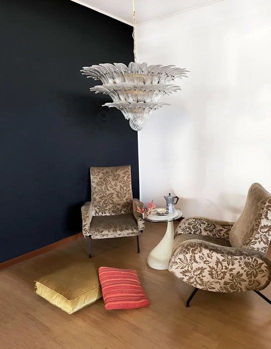 Beautifully Murano Palmette Transparent Chandelier-DWHOME