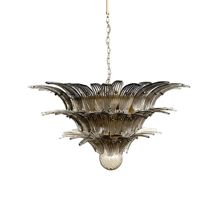 Beautifully Murano Palmette Smoked Chandelier-DWHOME