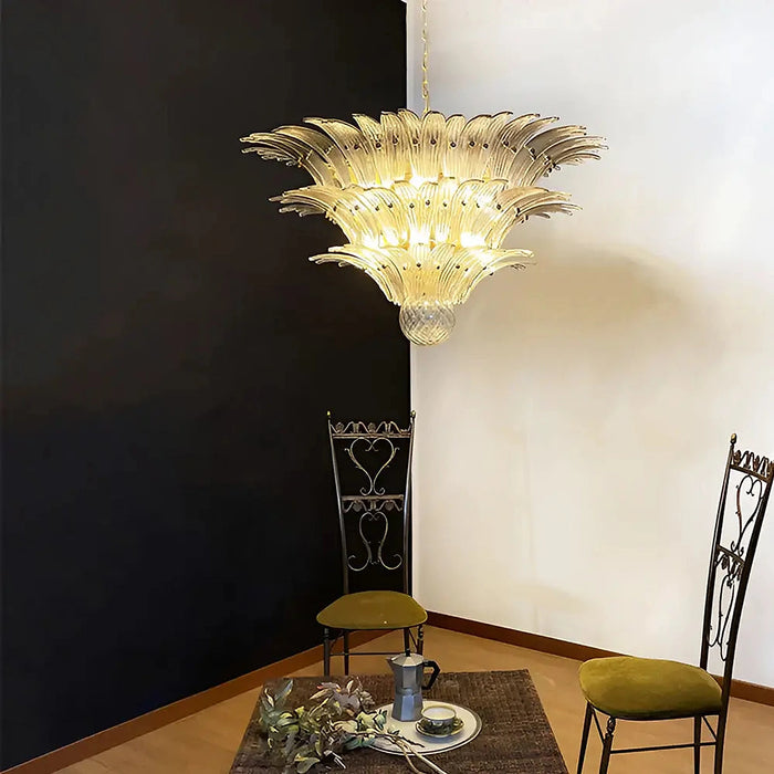 Beautifully Murano Palmette Smoked Chandelier-DWHOME