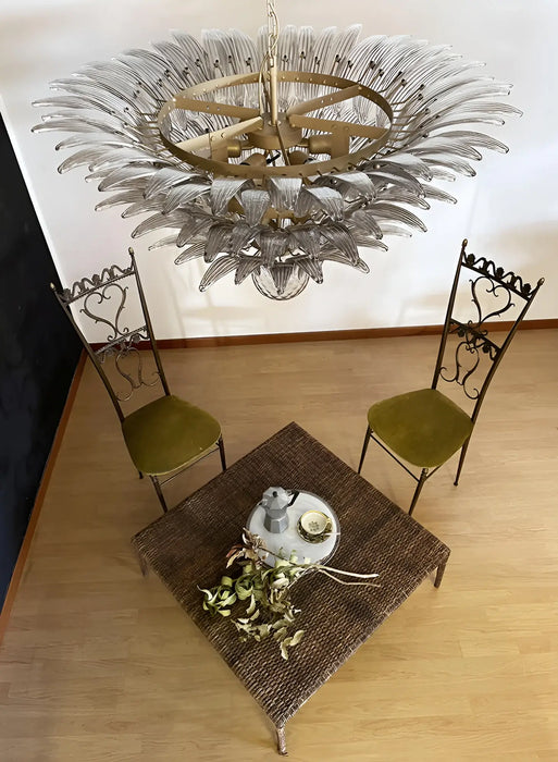 Beautifully Murano Palmette Smoked Chandelier-DWHOME