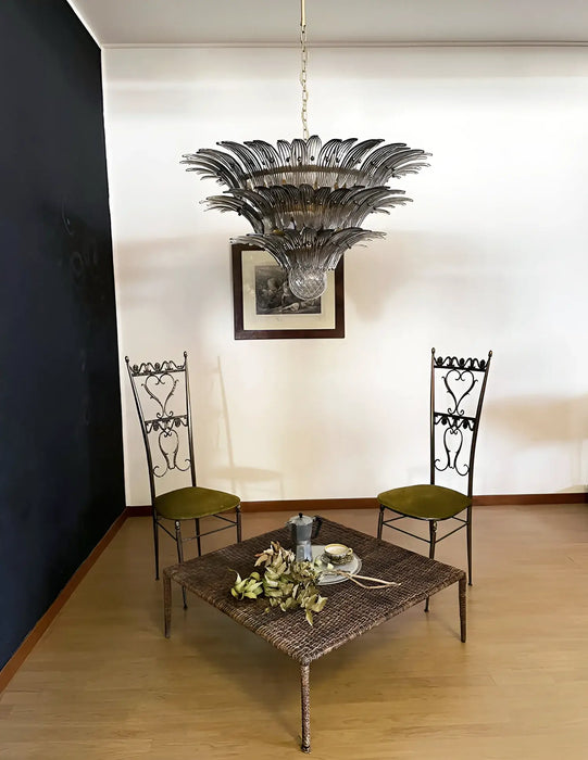 Beautifully Murano Palmette Smoked Chandelier-DWHOME