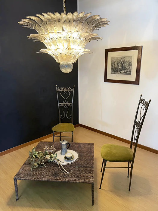 Beautifully Murano Palmette Smoked Chandelier-DWHOME