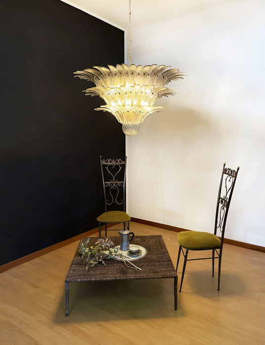 Beautifully Murano Palmette Smoked Chandelier-DWHOME