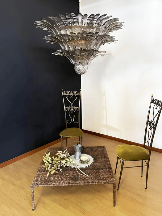 Beautifully Murano Palmette Smoked Chandelier-DWHOME