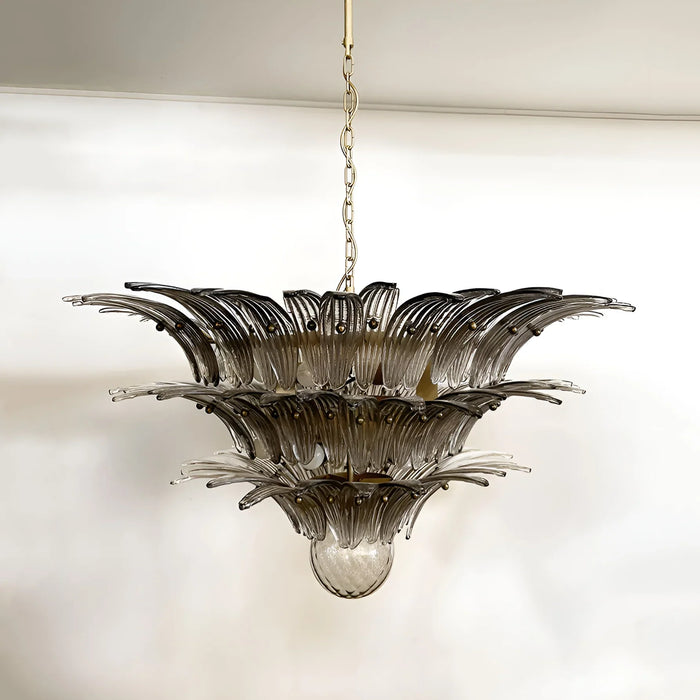 Beautifully Murano Palmette Smoked Chandelier-DWHOME