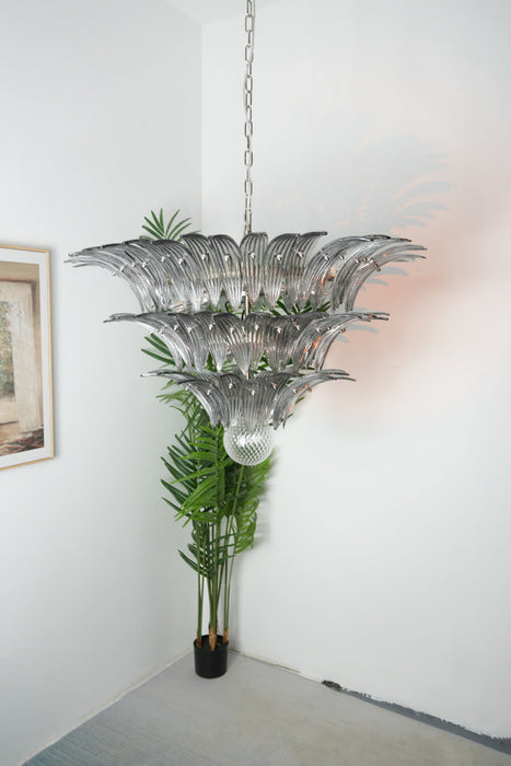 Beautifully Murano Palmette Smoked Chandelier-DWHOME
