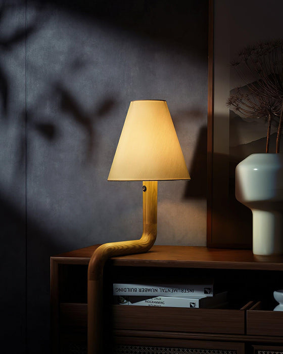 Bend Wood Table Lamp-DWHOME