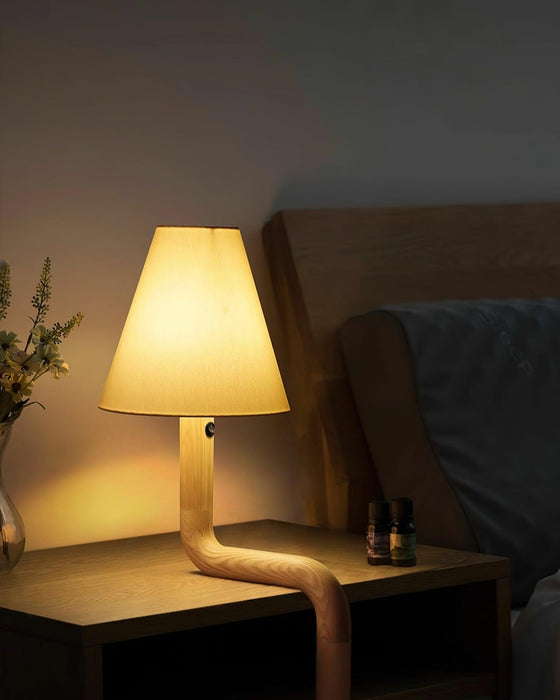 Bend Wood Table Lamp-DWHOME