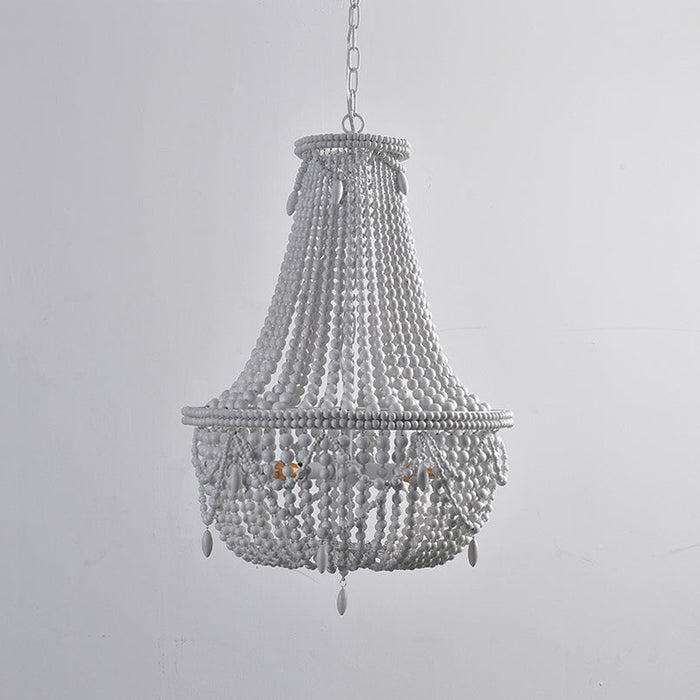 Betsey Wood Bead Chandelier-DWHOME