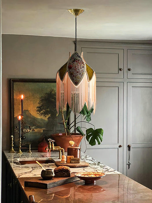 Bette Fringed Pendant Lamp-DWHOME