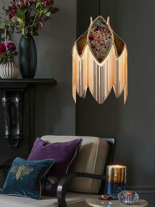 Bette Fringed Pendant Lamp-DWHOME