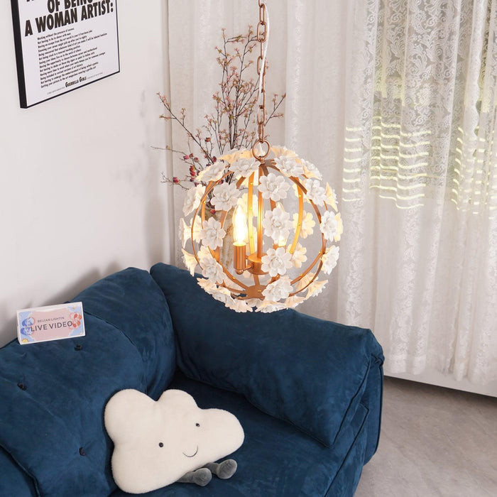 Bianca Floral Orb Chandelier - DWHOME