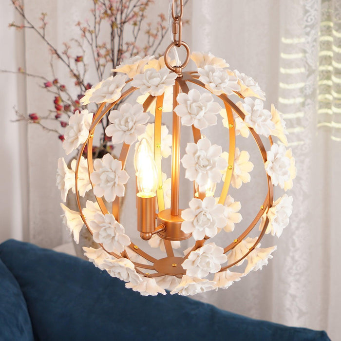 Bianca Floral Orb Chandelier - DWHOME