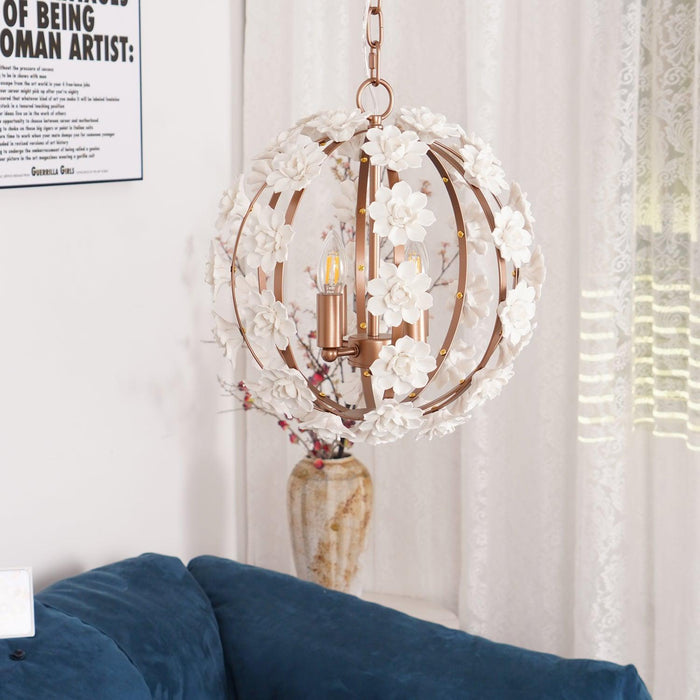 Bianca Floral Orb Chandelier - DWHOME