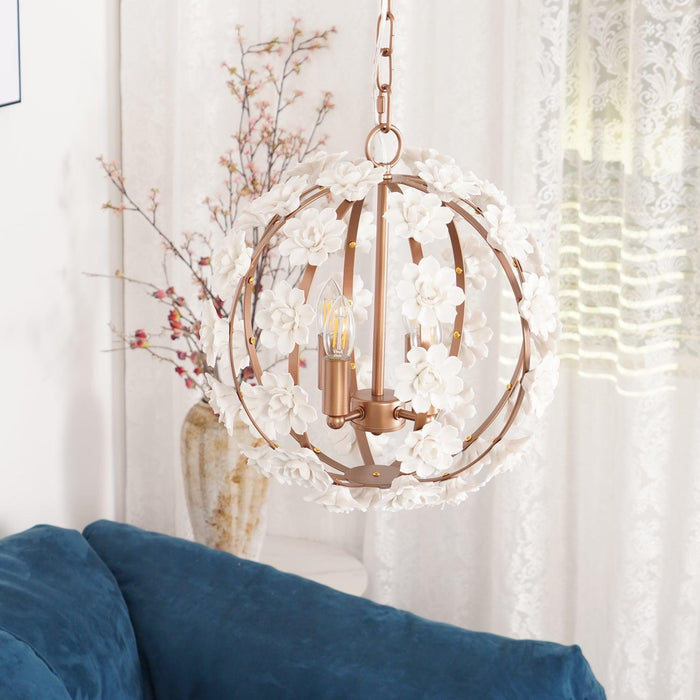 Bianca Floral Orb Chandelier - DWHOME