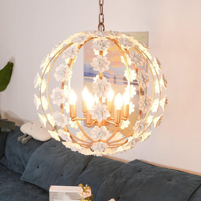 Bianca Floral Orb Chandelier - DWHOME