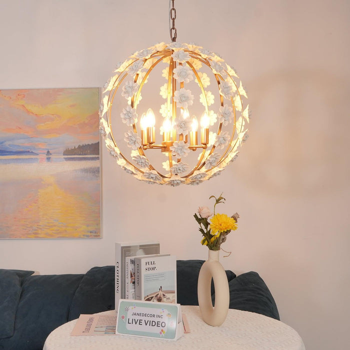 Bianca Floral Orb Chandelier - DWHOME