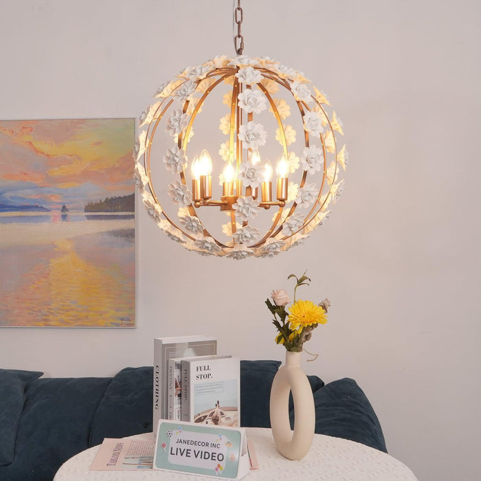 Bianca Floral Orb Chandelier - DWHOME