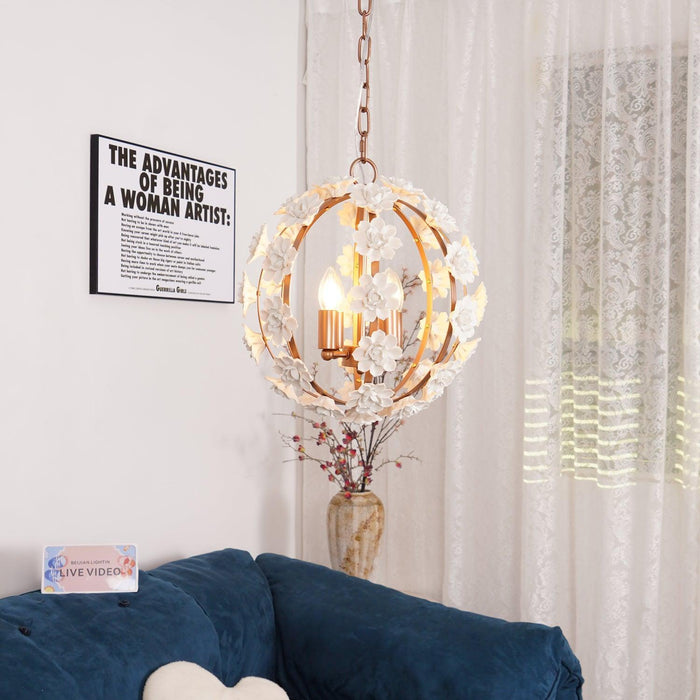 Bianca Floral Orb Chandelier - DWHOME