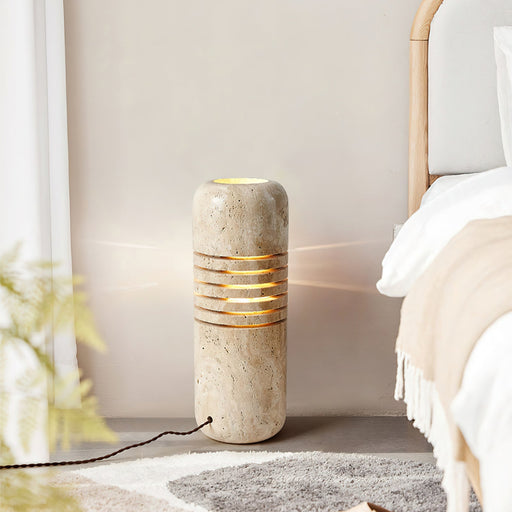 Big Stone Bucket Floor Lamp.