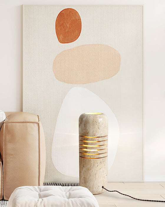 Big Stone Bucket Floor Lamp.