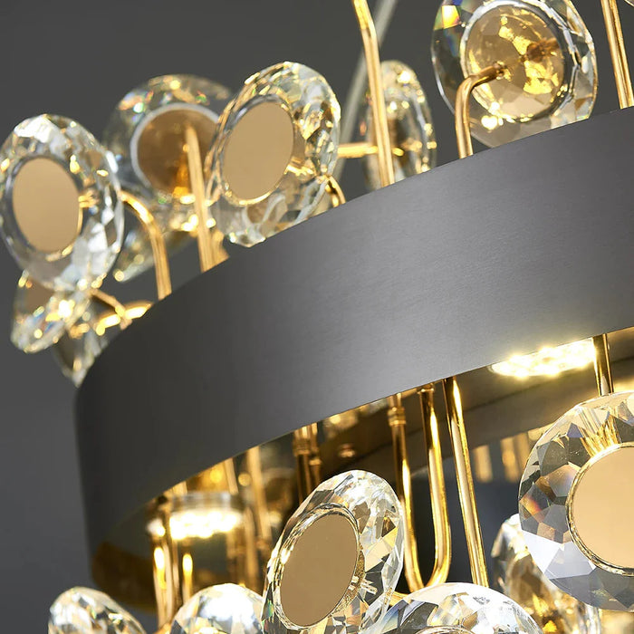 Modern Crystal chandelier for Dining Room - Gold/Black.