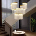 Nordic Ceiling Stair Chandelier Gold/Black.