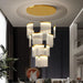 Nordic Ceiling Stair Chandelier Gold/Black.